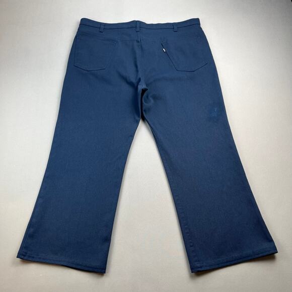 Vintage Levis Sta-Prest Pants Mens 42 Navy Blue Chino Straight Leg Slacks 80s - Picture 4 of 16